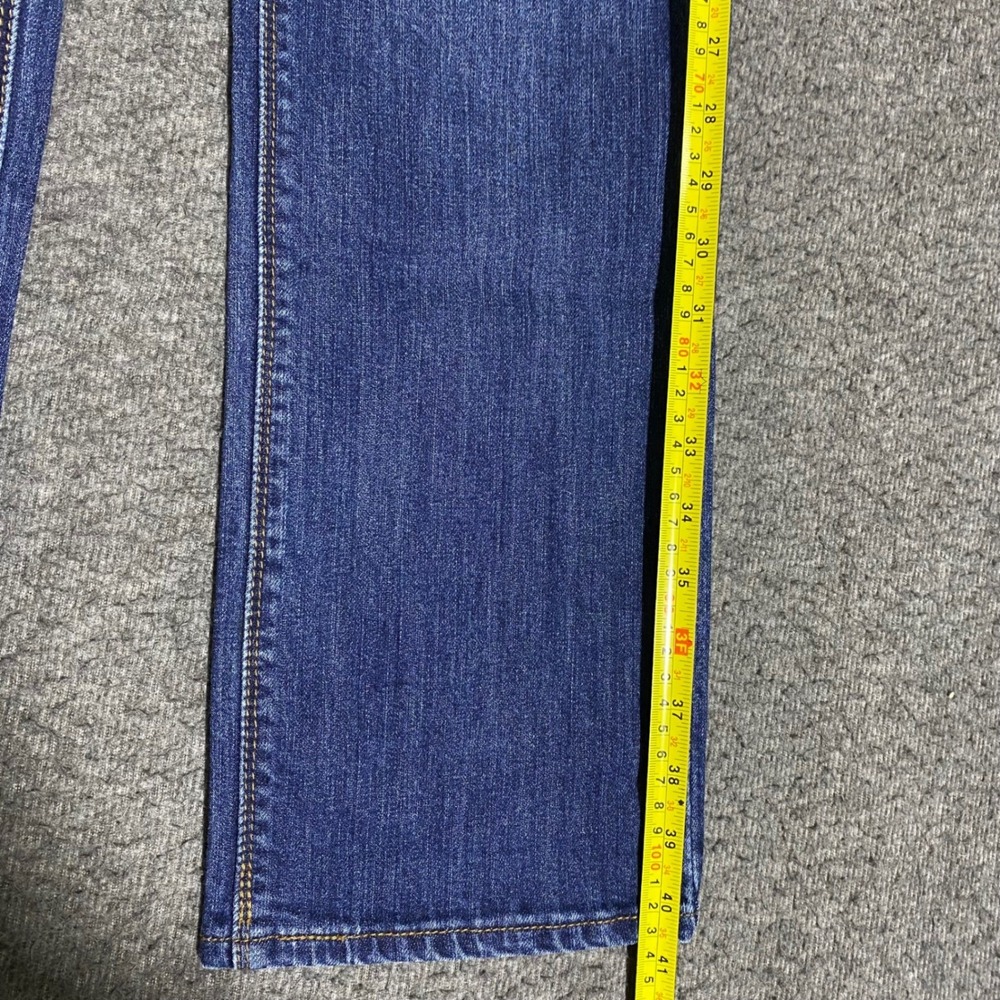Levis 525 Perfect Waist Straight Leg Jeans Blue Denim 10M 32x31 Mid Rise Paisley - Picture 8 of 12